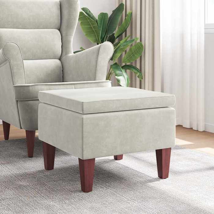 vidaXL Tabouret avec Pieds en Bois Siège Pouf Repose-pied Tabouret de Canapé Salon Salle de Séjour Chambre à Coucher 329466