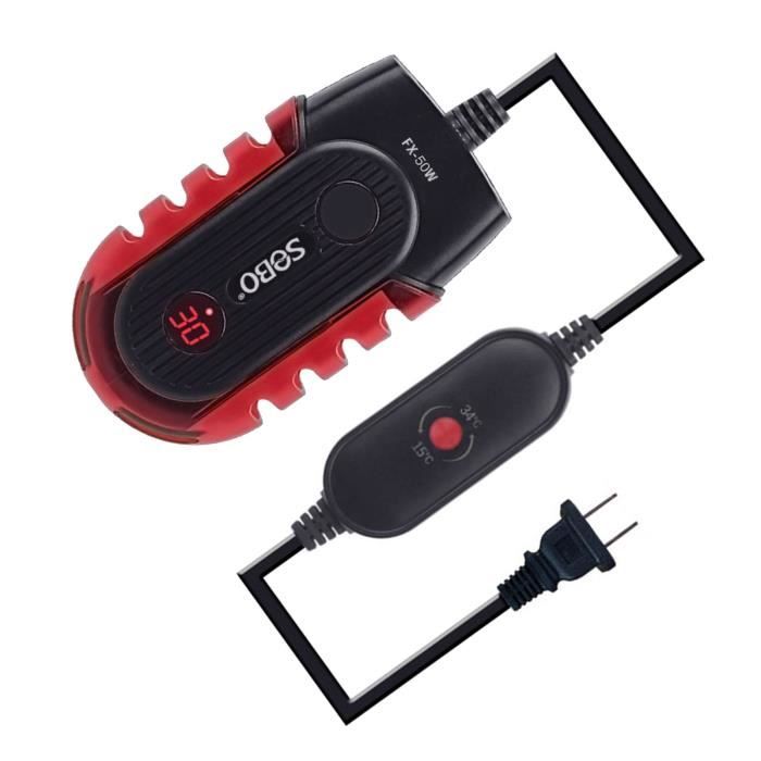 Comparer les prix de Vvikizy thermostat submersible Vvikizy chauffage d'aquarium à affichage numérique Vvikizy animalerie chauffage Effets 50W