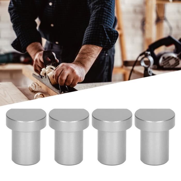 4 Pièces Chiens De Banc 20mm Rouge - Butées De Frein Multifonctionnelles Pour Établi Bois, Fixation Et Limitation Des Planches