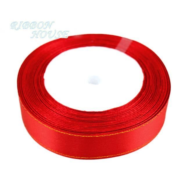 Ruban Satin Blanc 25 Mm X 45 M - Rouleau Pour Emballage Cadeaux Et Déco - Bord Fini - Polyester Brillant