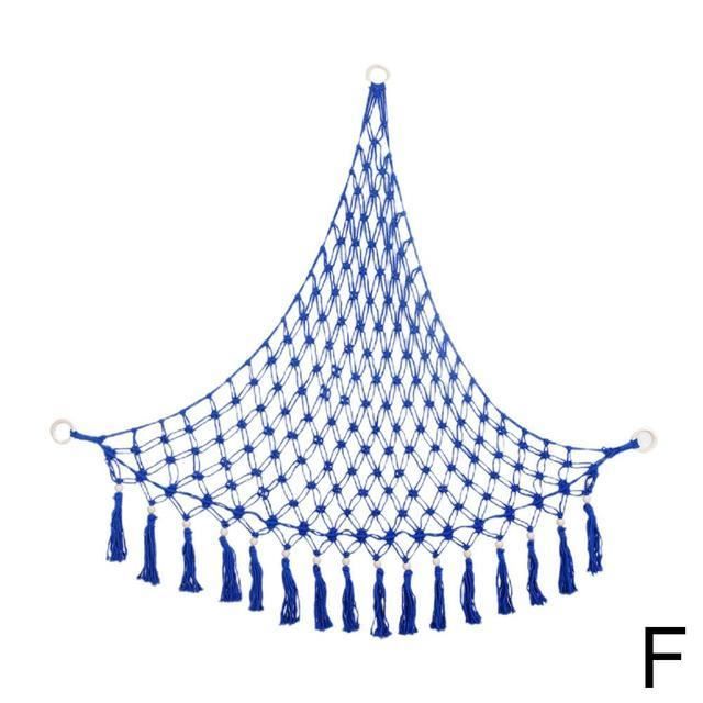 Alrens - Hamac à Peluches Filet Coton/nylon (153x40cm) - Rangement Jouets Enfant Avec Crochets