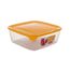 EF503744 Congélateur-coffre-fort rectangulaires conteneurs en plastique de stockage des aliments avec couvercle jaune Curver 2 l 
