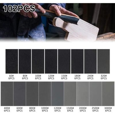 Maxman Yellow Mouse Detail Papier Abrasif, 50 Feuilles 80/240/320/400/600 Alumine 10 Pièces