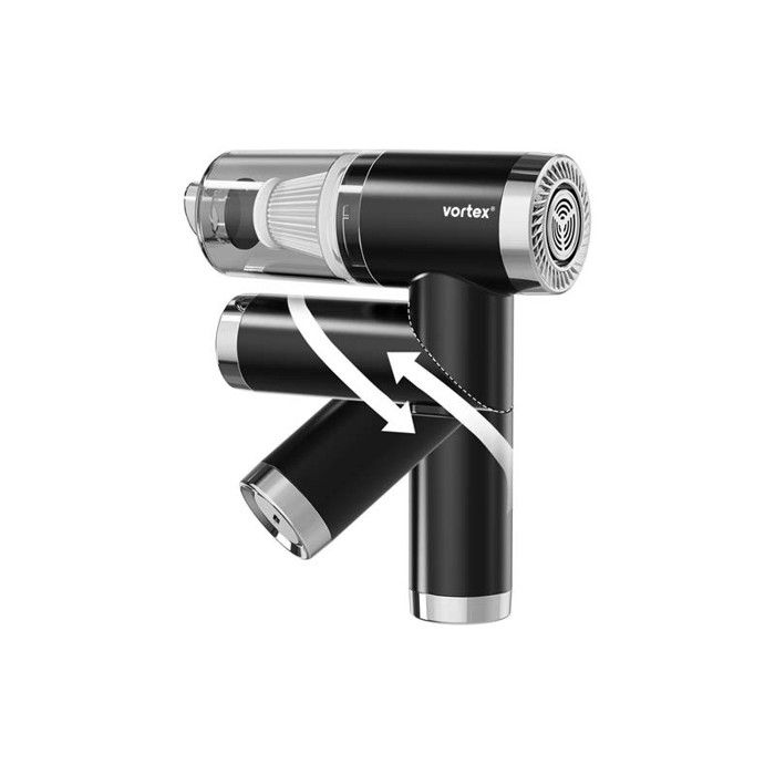 JUGVOLX Aspirateur à Main 2 en 1 Mini Aspirateur Voiture, 9kPA Aspirateur Pliable sans Fil, Souffleur Air Comprimé pour Le Nettoyage de Voiture ET de PC