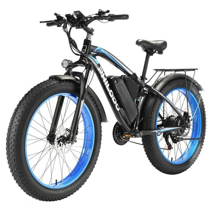 V lo lectrique PHILODO H7 2.0 Fat Bike Tout Terrain 26 Pouces 48V