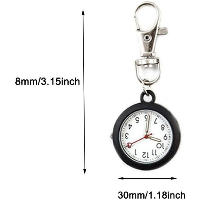 Montre De Poche Quartz Infirmière Porte-clés - Couleur Or, Cadran Blanc, Neuf Avec étiquettes