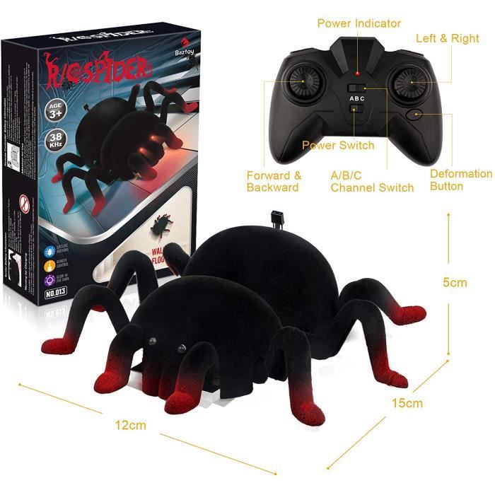 Spider Robot - Araignée Télécommandée RC, Yeux Lumineux LED | Jouet De