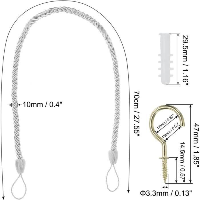 CROCHET GLISSEUR DE RIDEAU X 20 POUR TRINGLE
