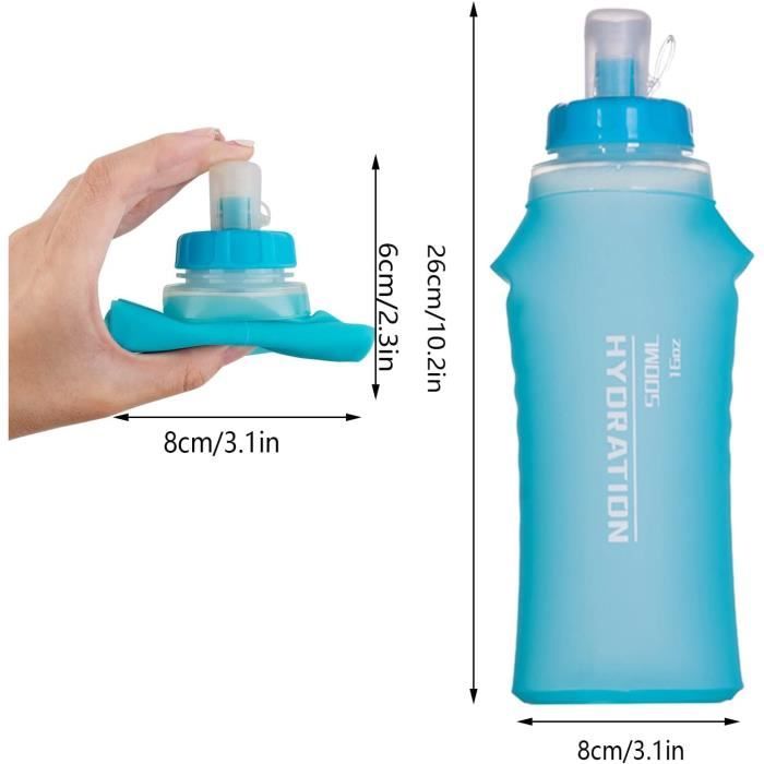 Lot De 2 Bouteilles D'eau Vélo Gemful - 750 Ml Sans BPA - Noires - Pour Cyclisme