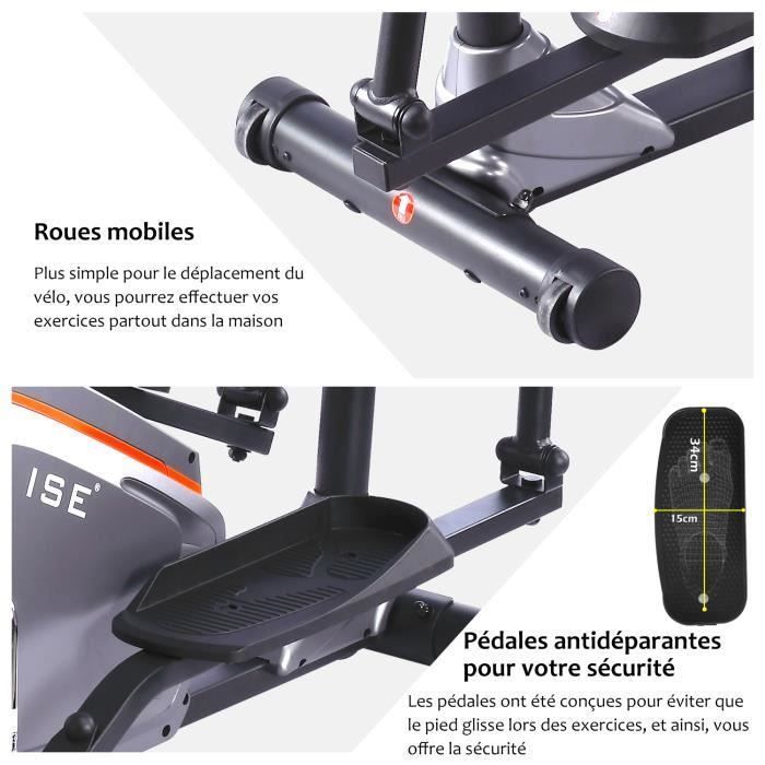 V lo elliptique magn tique ISE Crosstrainer 8 niveaux de