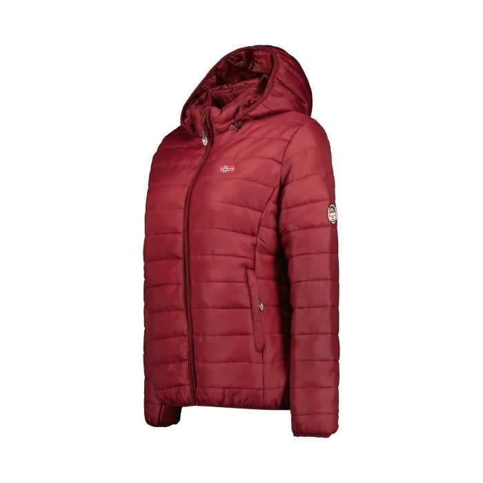 Doudoune Femme GeoNorway Atika Hood EODB233 Bordeaux Red Cdiscount Pret a Porter