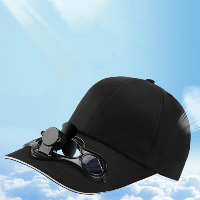 Casquette Rafraichissante Casquette Ventilateur Solaire - Baseball Avec Ventilateur Intégré - Idéale Vélo, Randonnée, Sport été Casquette Sport été