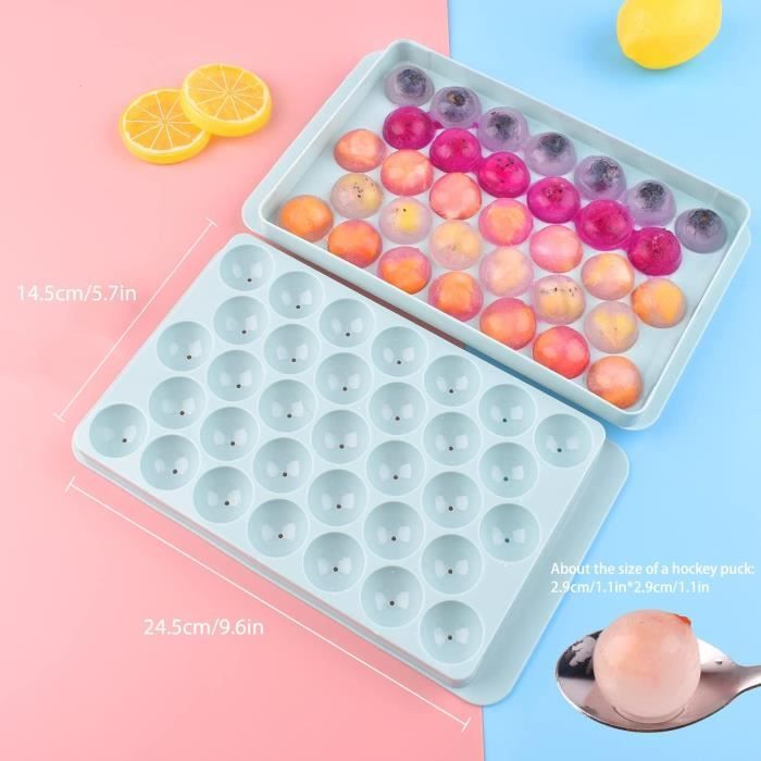 Moules à Glaçons Boules Kyraton - Lot De 4 - 5.3cm - Silicone Alimentaire - Démoulage Facile - Multicolore