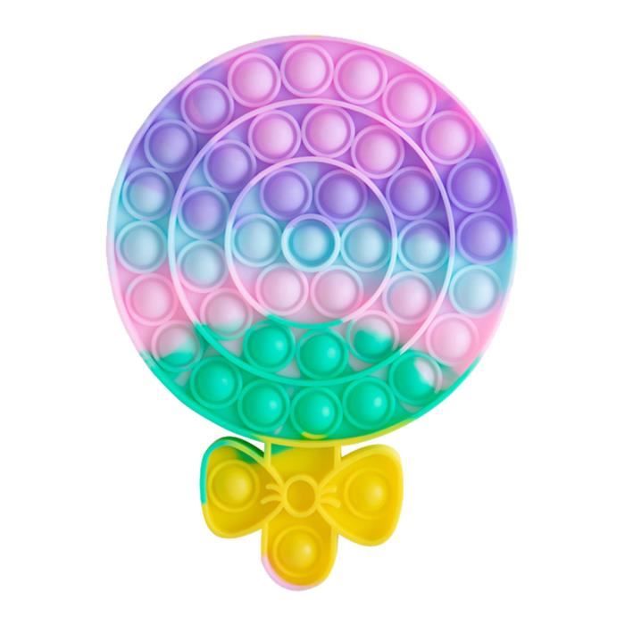 Lot De 2 Pop It Arc-en-ciel – Carré Et Rond – Jouet Anti-stress En Silicone – Enfants Et Adultes – Cadeau Idéal