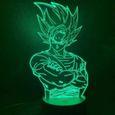 Cool Kids Led Night Lamp Dragon Ball Z Goku Figure Veilleuse Pour Enfant Chambre Décor Anime 3D Illusion Led Night Light ES2215-2