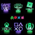7 couleurs calendrier - 3D XBOX Playstation PS4 Jeu Veilleuse LED Couleur Setup Gaming Lampe de Table de Bure-2
