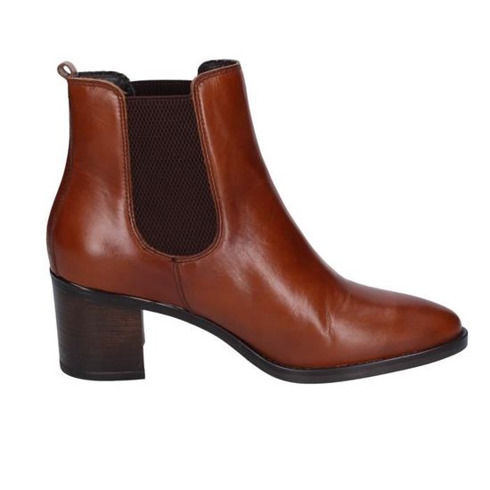 ANDRE Bottines Femme Marron Cuir EZ574 Marron Cdiscount Chaussures