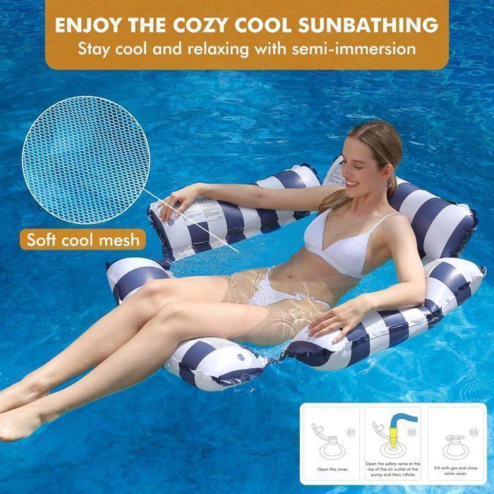 Intex Matelas gonflable de piscine avec fond en filet Bleu Bleu Intex Matelas gonflable de piscine avec fond en filet Bleu Bleu