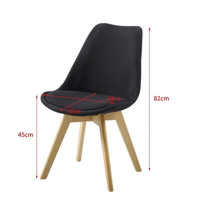 2 Chaises Design En Velours Gris - Confort Assuré Pour La Salle à Manger | Pieds En Bois Naturel
