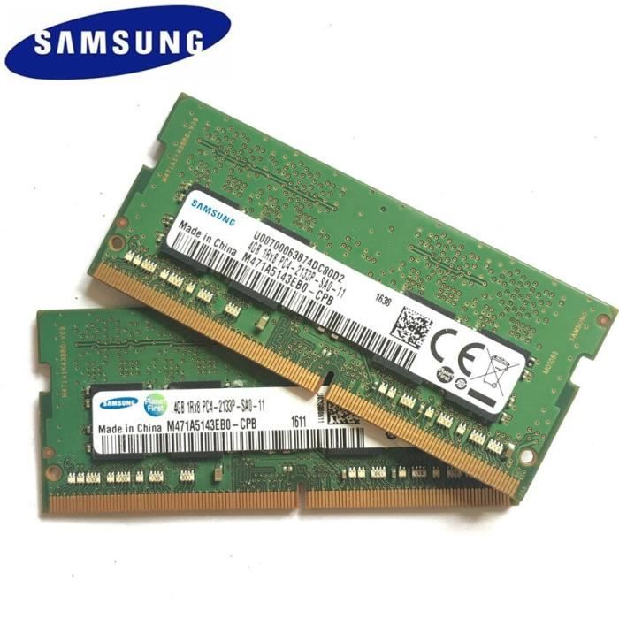 RAM Samsung ordinateur portable 8GB 4GB PC4 2133MHz ou 2400MHz DDR4 2400T ou 2133P DIMM ordinateur Type 4G DDR4 2666MHzX1pcs