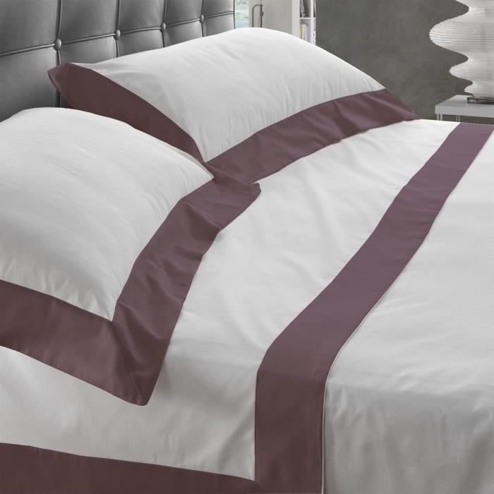 Parure De Lit 1 Place En Flanelle écossaise Rouge - Drap Plat 150x280cm + Drap-housse 90x200cm + Taie D'oreiller