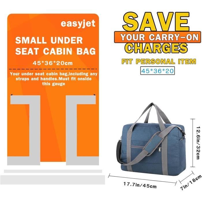Valise Cabine 45X32X18 Easyjet,Sac Cabas Bagage Cabine,Sac Voyage
