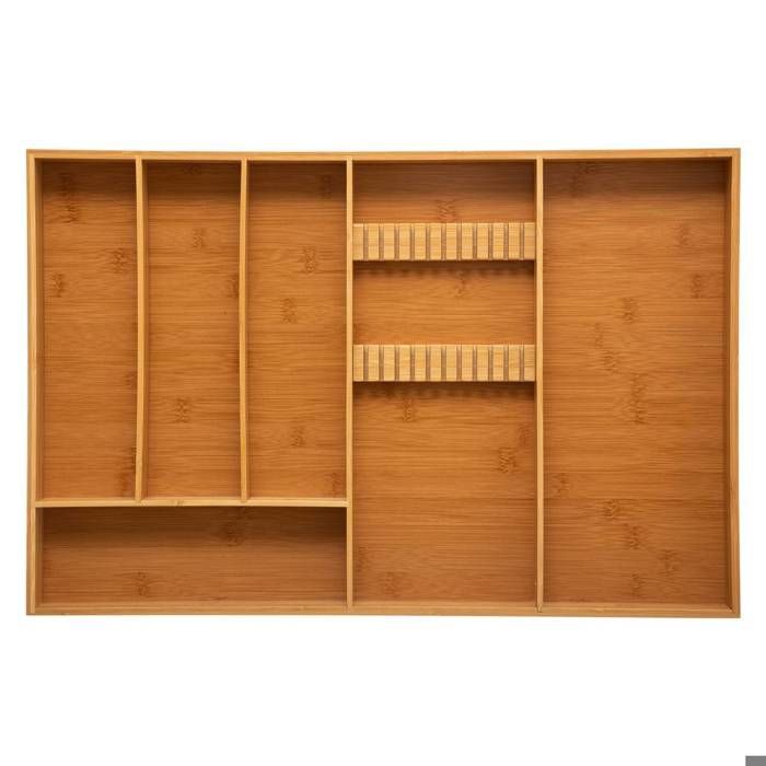 5five - range-couverts 3 compartiments "tidy smart bambou"