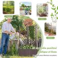RELAX4LIFE Jardinière sur Pieds avec Treillis - Bac à Fleurs pour Plantes Grimpantes, pour Jardin/Patio/Terrasse,-3
