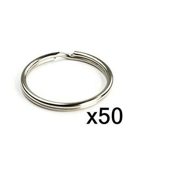 Luckiests 200pcs p/êche en Acier Inoxydable Anneaux fendus pour Les connecteurs Blanc Leurres Double Boucle Anneaux Peche