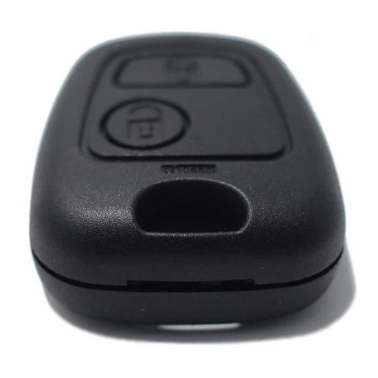 Coque De Clé Avec Vis Pour Citroën, Peugeot, Toyota - Télécommande 2 Boutons Noire