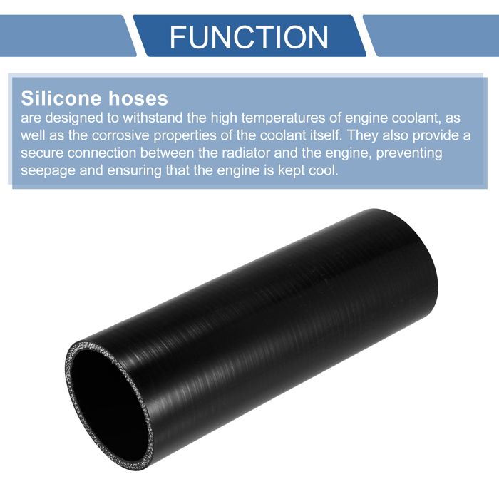 Tuyau En Silicone Noir Pour Voiture - Diamètre Intérieur 20mm, Longueur 127mm (0°) - Pour Liquide De Refroidissement, Huile