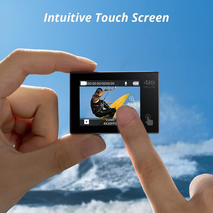 Caméra Sport AKASO Brave 4 Étanche 4K WiFi | 20MP, Écran LCD, 30m Sous L'eau - Idéale Action