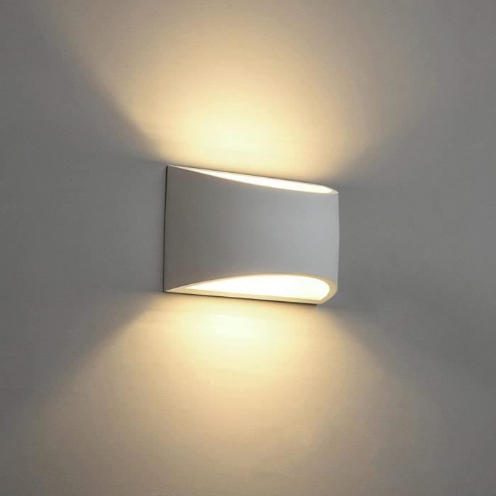 Applique Murale LED Moderne - 7W 787LM, Blanc Froid 6500K, Design Acrylique Et Bois, Pour Chambre Salon