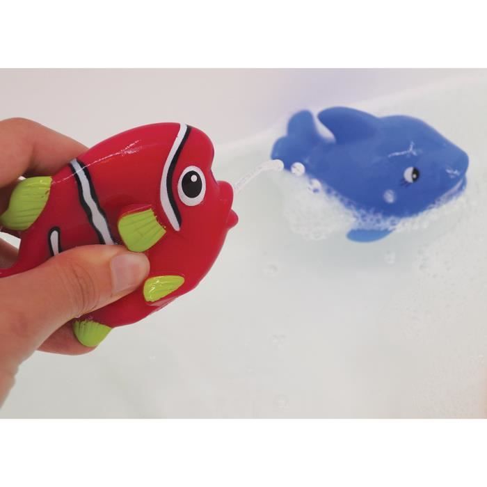 Lot De 4 Jouets De Bain Pour Bébé - Animaux Aquatiques Anti-Moisissure - Faciles à Saisir - Dès 18 Mois - 4