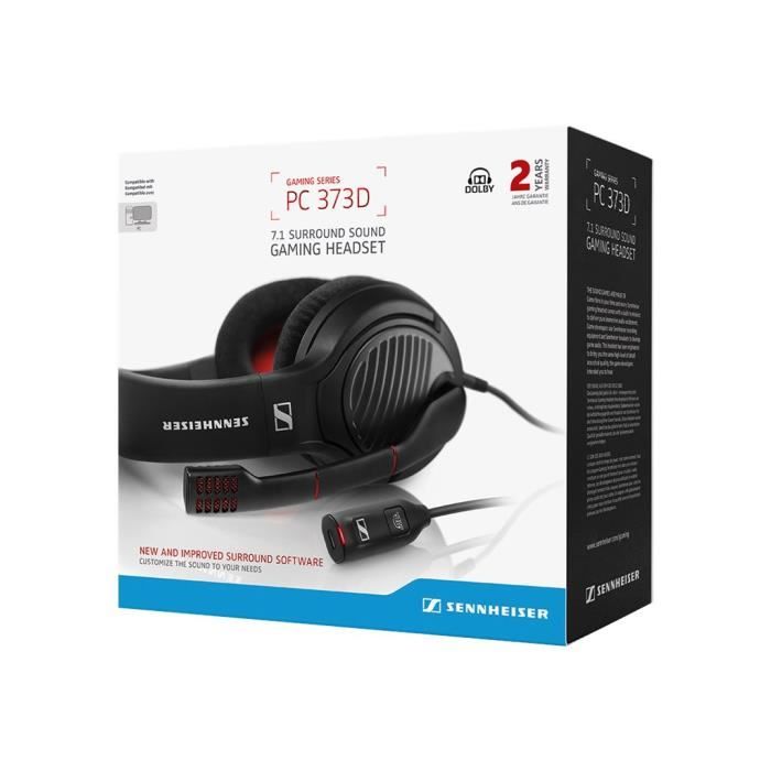 Sennheiser PC 373D Casque pleine taille filaire USB noir