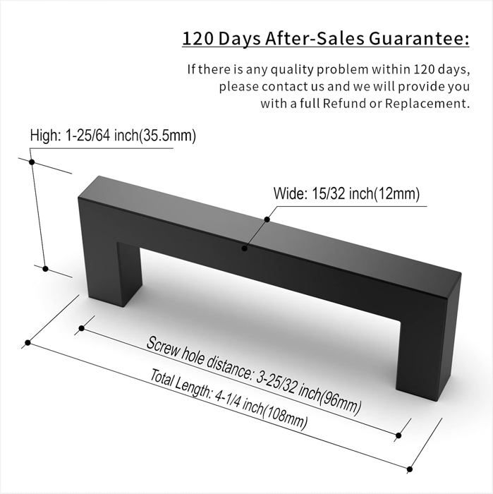 Lot de 10 Poignées de Meuble Noir Entraxe 96mm - Poignées de Porte Tiroir Cuisine Chambre Design Moderne Lot de 10 Poignées de Meuble Noir Entraxe 96mm - Poignées de Porte Tiroir Cuisine Chambre Design Moderne