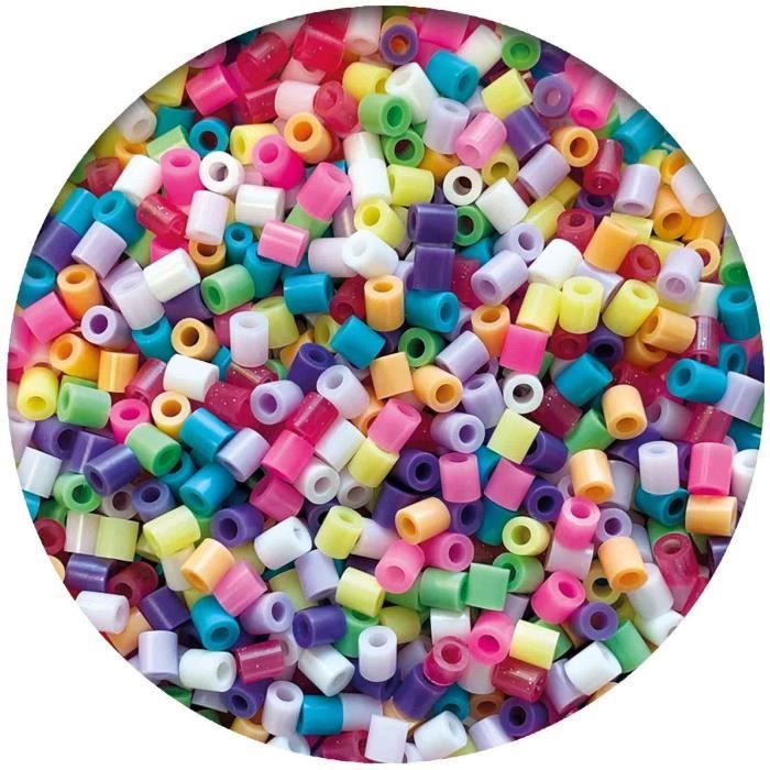Lot De 6 000 Perles à Repasser Midi 5 Mm - 20 Couleurs Assorties, Avec Boîte De Rangement Et Plaques Motifs - 9