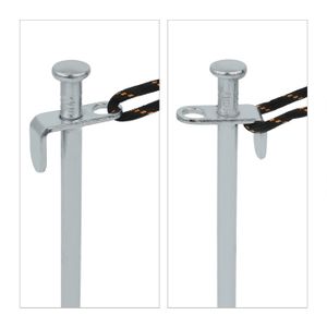 10 Ancres à Piquet Acier Double Tête – 1x40″ – Pour Tentes Gonflables – Heavy Duty