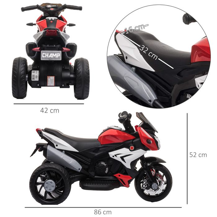 Jouet de moto électrique multifonction avec roue auxiliaire peinte en rouge - Chine Moto électrique pour enfants et fabriqué en Chine prix