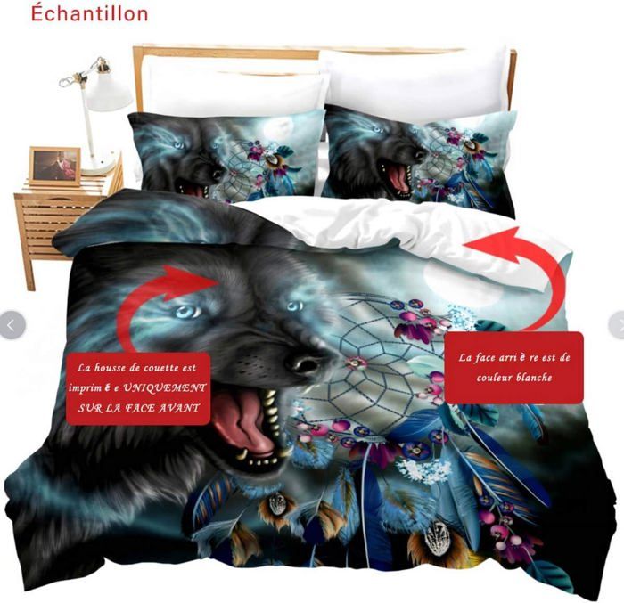 Housse De Couette 200x200cm-Parure De Lit Adulte Housse De Couette