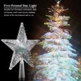 Lumière étoile arbre de Noël étoile cinq rayons branches LED décoration fêtes Noël éclairage de jardin sapin - S-0