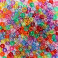 Mélange de 500 perles de poney à paillettes multicolores, 6x9mm, bijoux à bricoler soi-même, accessoires pour cheveux, tresse-0