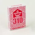 COPAG 310 "SLIMELINE"- jeu de 56 cartes toilées plastifiées - format poker - 2 index standards Rouge-0
