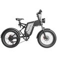 VTT  électrique Homme Tout-terrain GUNAI MX25 20X4.0 Fat bike 1000W 48V 25AH Automie 50km - Noir Mat-0