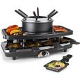 Machine à raclette - Klarstein - Appareil à raclette - avec plaque de grill - pour 8 personnes - Appareil fondue -Noir-0