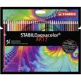 Etui de 36 crayons de couleur aquarellables aquacolor ARTY assortis-0