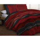LE LINGE DE JULES Couette microfibre 220x240 - Imprimée double-face - 550 grs/m2 - Baltic rouge