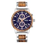 Montre Homme en Bois de LUXE de marque SHARPHY 2021 Chronographe Quartz Dateur étanche , Coffret Cadeau Idéal de Noël Anniversaire