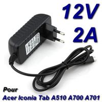 Chargeur 12V 2A Tablette Acer Iconia Tab A510