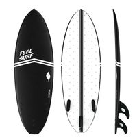 Planche de Surf en mousse FEEL SURF - 5'4 x 20" x 2" 1/2 - 31,5L - Mixte - Noir